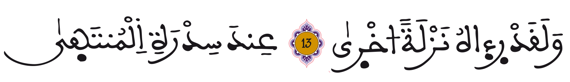 النجم : 13-14