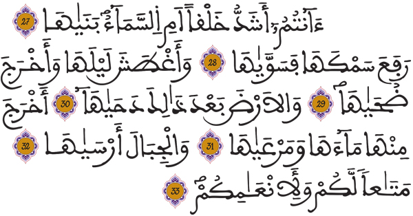 النازعات 27 33