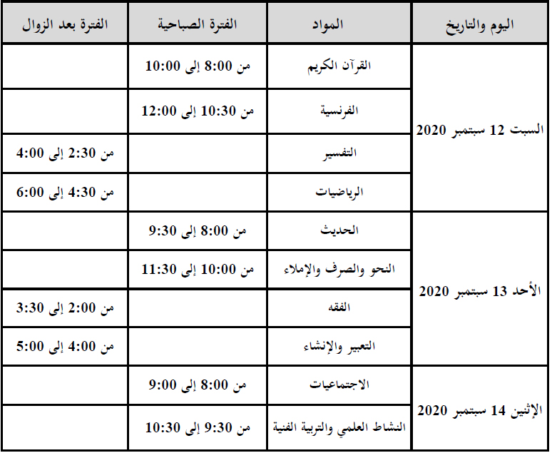 امتحانات شهادة التعليم الابتدائي العتيق الأحرار امتحانات شهادة التعليم الابتدائي العتيق