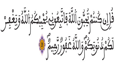 سورة آل عمران - الآية 31 سورة آل عمران - الآية 31