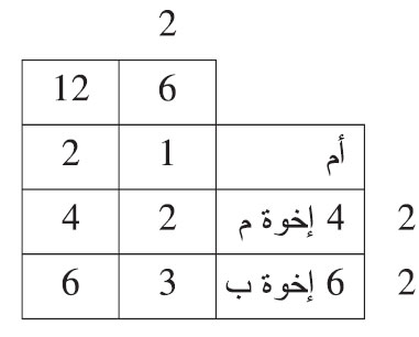 هلك هالك وترك: أما، وأربعة إخوة لأم، وستة إخوة لأب.
