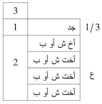 من توفي عن جد وأخ ش أو لأب وثلاث أخوات شقيقات أو لأب