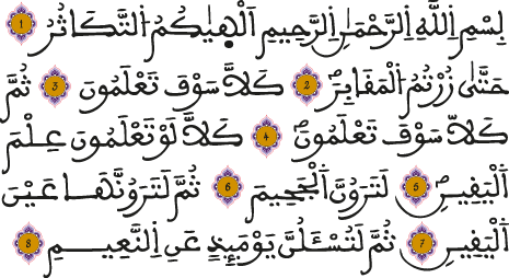 سورة التكاثر