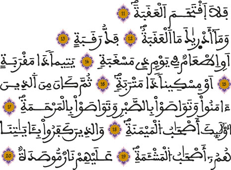 سورة البلد الآيات 1 إلى 20