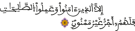 التين الآية 6