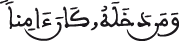 ومن دخله كان آمنا