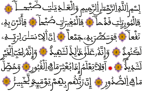 سورة العاديات