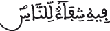 فيه شفاء للناس