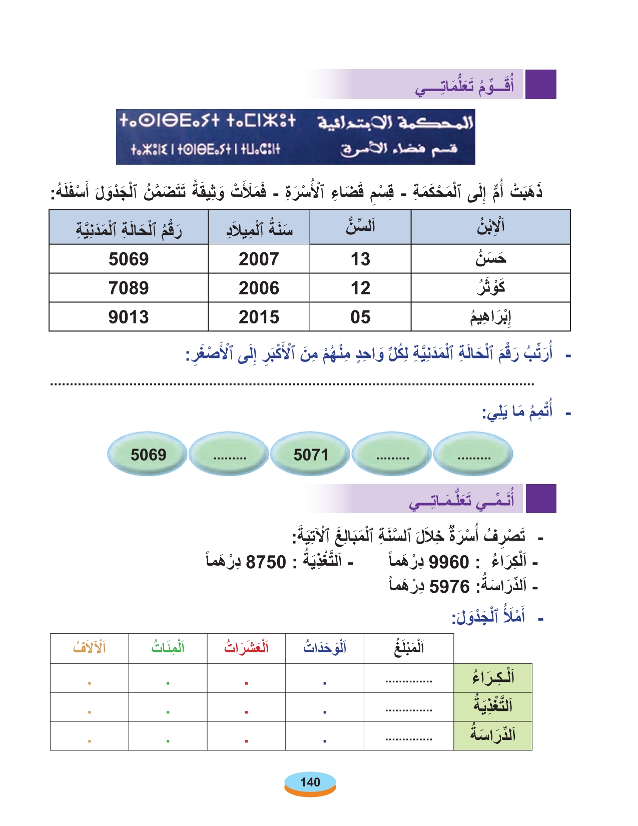 الحساب المستوى الأول أقرأ وأتعلم 2020 page 0027