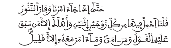  [ هود:40]