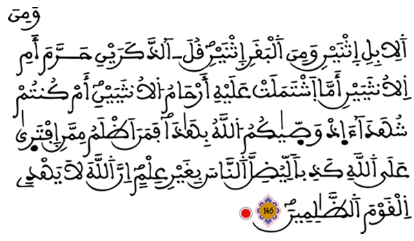 [الأنعام: 145]