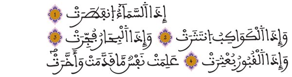 [الانفطار:1-5]