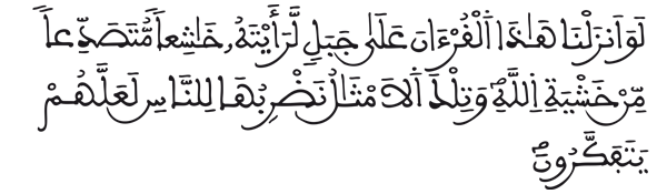 [الحشر:21]