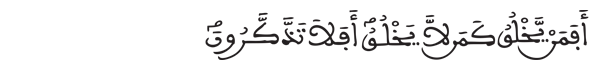 [سورة النحل الآية: 17] 