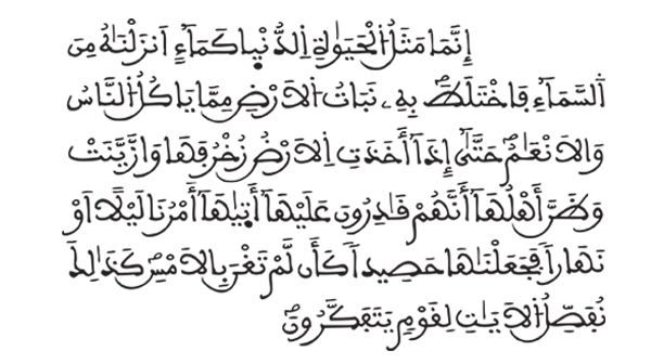[سورة يونس الآية: 24]