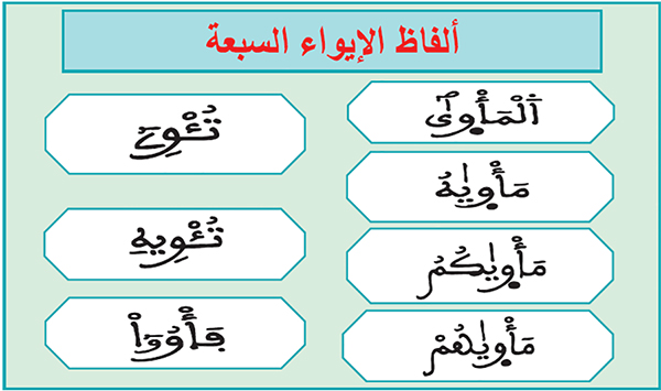 ألفاظ الإيواء السبعة