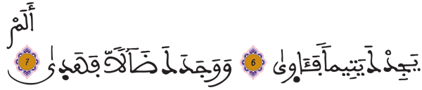 [الضحى: 6 - 7]