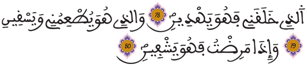 [الشعراء: 78 - 80]