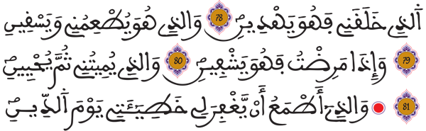 [الشعراء: 78 - 83]
