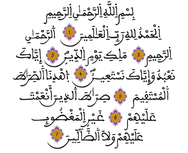 [الفاتحة: 1-7]
