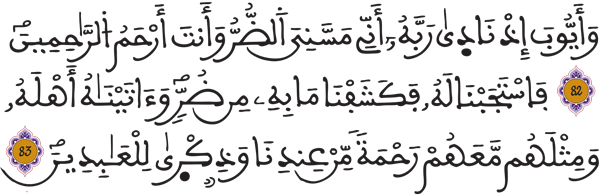 الأنبياء : 82 – 83