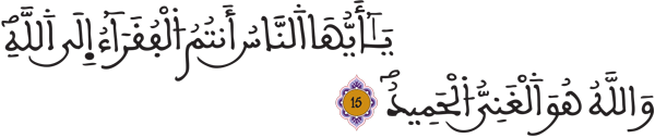 فاطر: 15