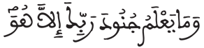 [المدثر: 31]