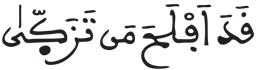  [الْأَعْلَى الآيَةُ 14]