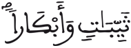 [التَّحْرِيمُ الآيَةُ 5]