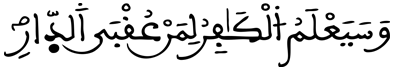 [الرَّعْدُ الآيَةُ 43]