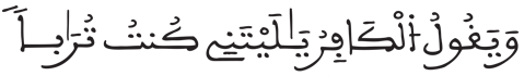 [النَّبَأُ الآيَةُ 40]