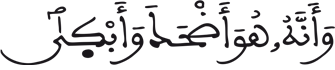 [النَّجْمُ الآيَةُ 42]