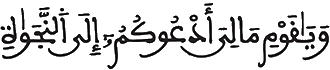 [غَافِرُ الآيَةُ 41]