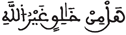  [فَاطِرُ الآيَةُ 3] 