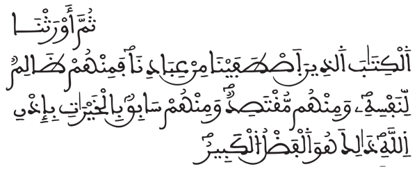 فضل قراء القرآن الكريم ومكانتهم [ فاطر:32]