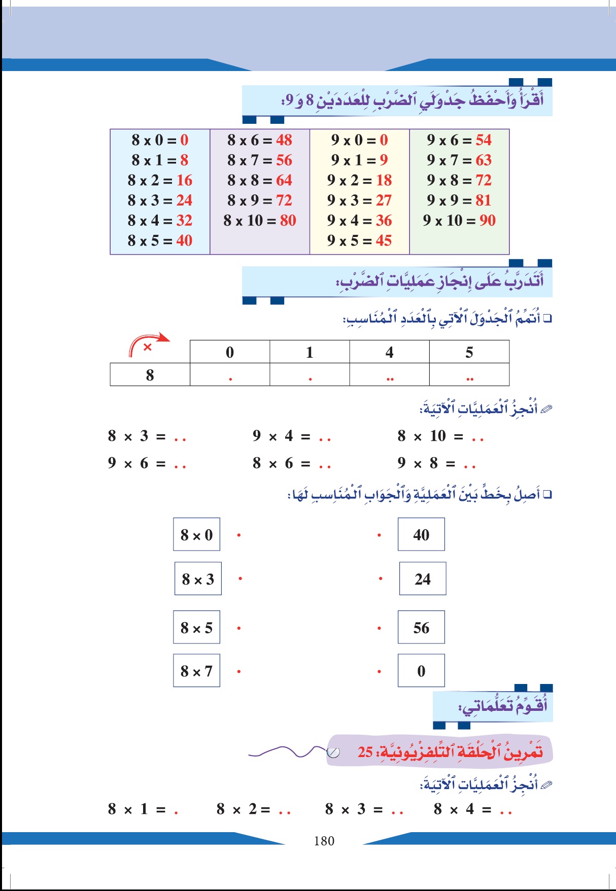 الدرس المئاتان وخمسة (205)، من دروس "أقرأ وأتعلم" الخاصة بمحو الأمية بواسطة التلفاز والأنترنيت، المستوى الثاني(2) المرحلة الأولى(1) الحلقة أربعة وعشرون(25) calcul alpha25 01