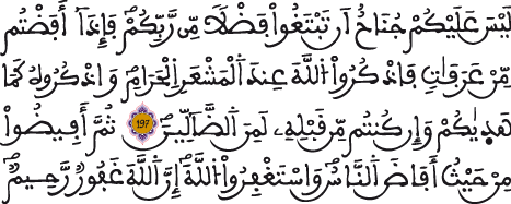 مناسك الحج البقرة الآيتان 197 - 198 albakara alaya 197 198