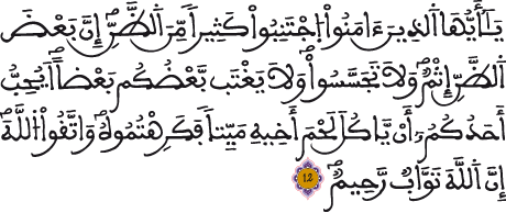 الحجرات 12