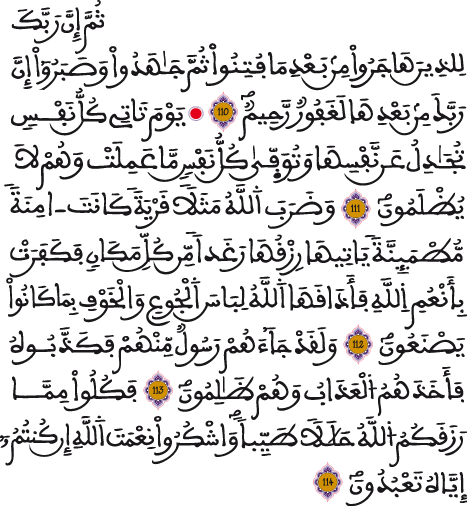 النحل 110 114