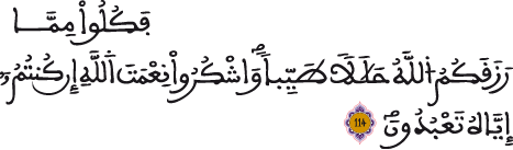 النحل 114