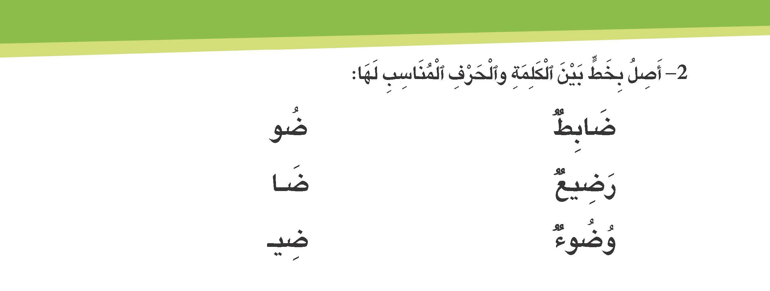 حرف الضاد مع المدود