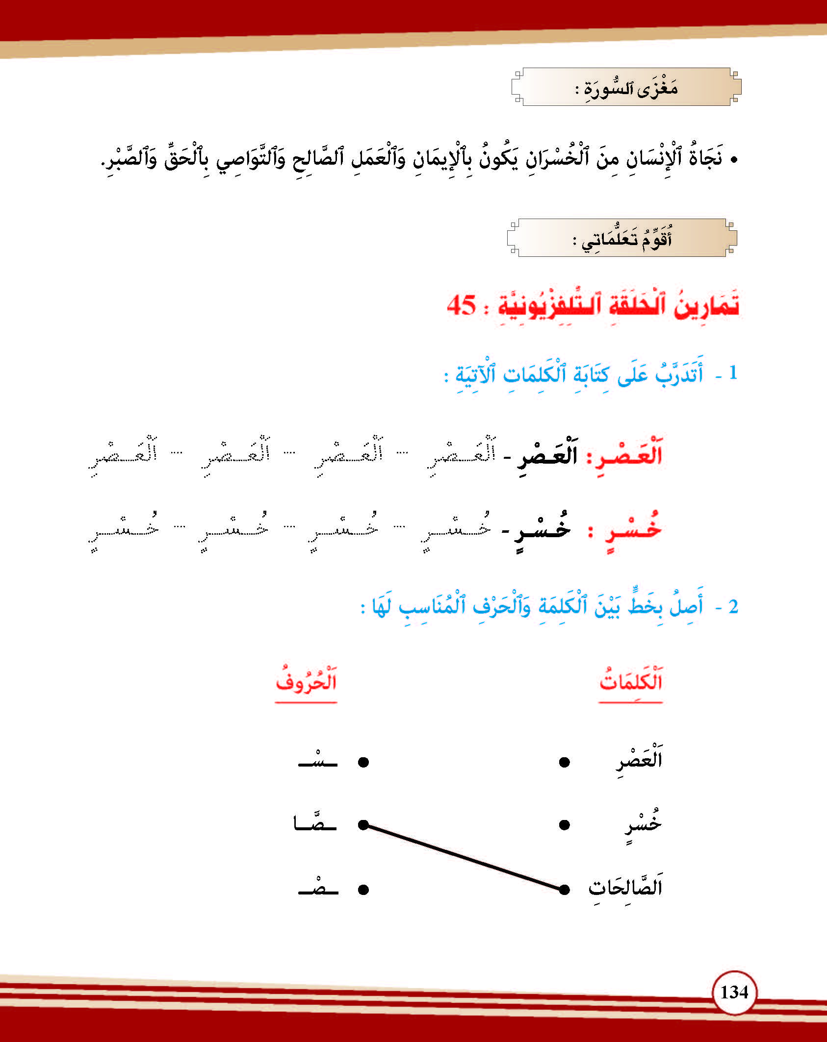 سورة العصر وآياتها: 3