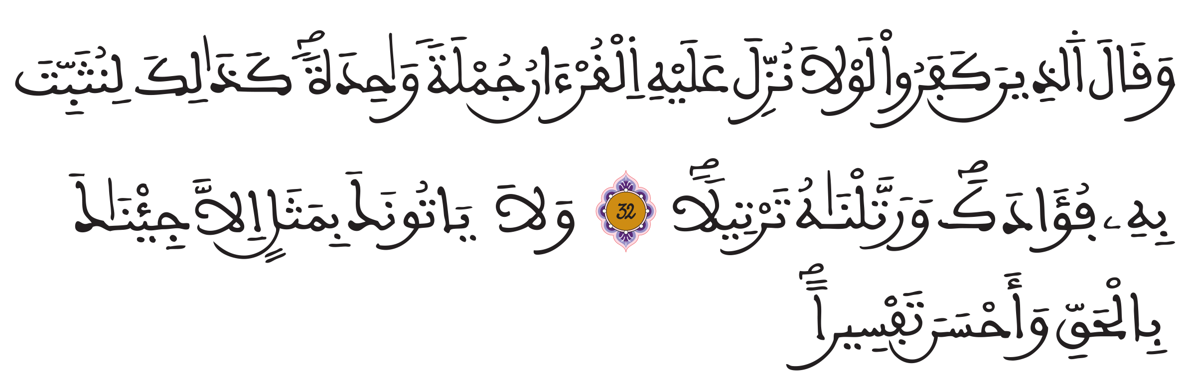 الفرقان: 32-33